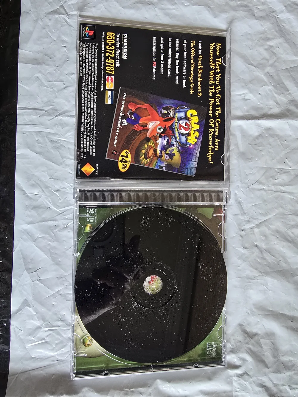 Sony PlayStation Crash Bandicoot Game Case One And Two Original Like New No Scra